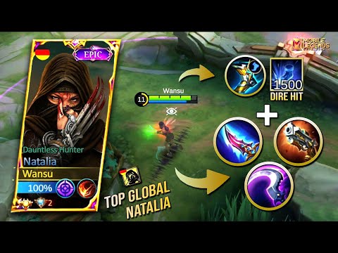 DIRE HIT + THIS ITEMS ON NATALIA MAKES HER OP | TOP GLOBAL NATALIA GAMEPLAY | MLBB