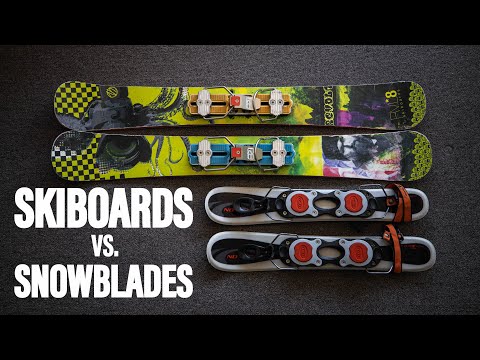 SKIBOARDS vs. SNOWBLADES! | A History of Skiboarding...
