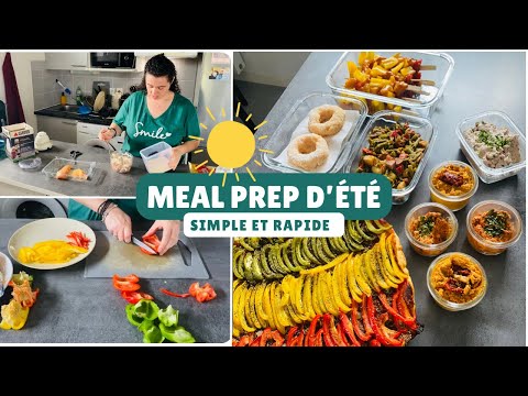 MEAL PREP ESTIVALE / RECETTE RAPIDE SANS TROP DE CUISSONS ✨