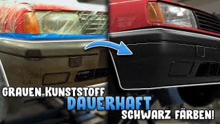 So macht der Profi den grauen Kunststoff langanhaltend schwarz! | AUTOLACKAFFEN
