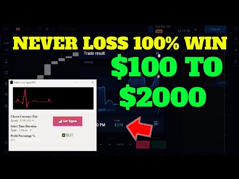 Never Loss 100% Win - $100 to $2000 - Best Signals Bot Cross Pro 2022 || Expert Options Trading