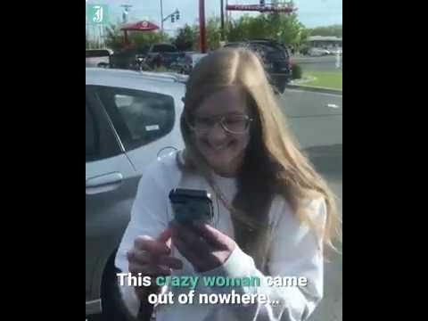 Crazy Woman Came Out Of Nowhere