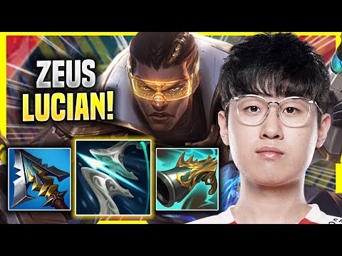ZEUS IS A GOD WITH LUCIAN! - T1 Zeus Plays Lucian TOP vs Jayce! | Season 2022