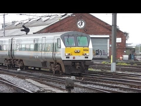 Irish Rail Class 201 + Enterprise (9004) arriving at Connolly station