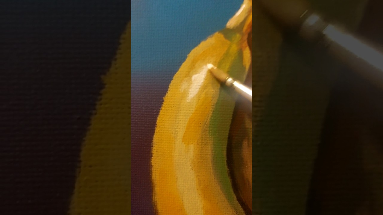 #art #banana #fruit #painting #stilllife #new #paint #acrylics #short