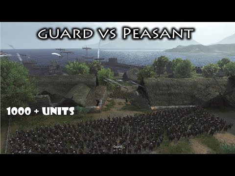 GUARDS (Armor+Pike) VS PEASANT LEVY (Hammer+Billhook) Mount & Blade II: Bannerlord