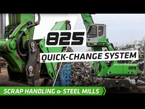 SENNEBOGEN - scrap handling: material handler 825 Mobile with quick-action coupler, Germany