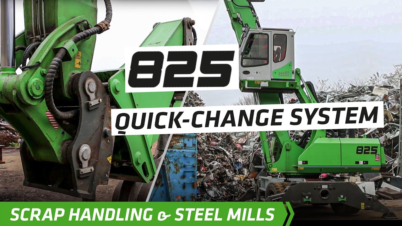 SENNEBOGEN - scrap handling: material handler 825 Mobile with quick-action coupler, Germany