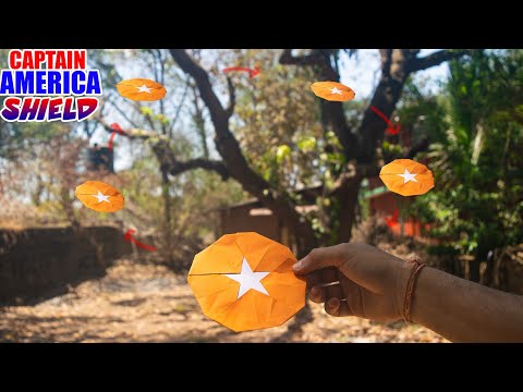 Captain America Paper Shield that's comes back - Paper Returnable Disk- Boomerang ver-2