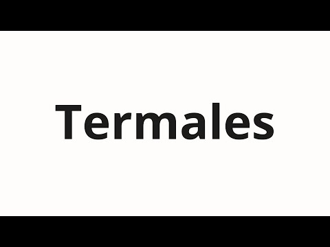 How to pronounce Termales
