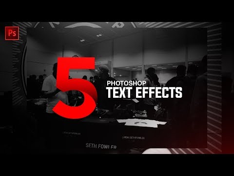 5 CREATIVE PHOTOSHOP TEXT EFFECTS/STYLES! (2017)