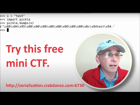 How to exploit a Python Pickle Vulnerability.  Learn it in this Mini CTF (Link in description)