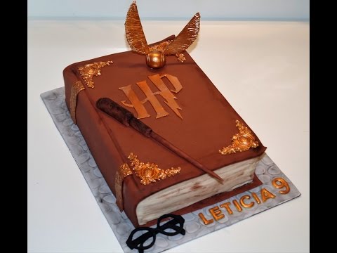 Cake decorating tutorials | how to make a 3D Harry cake book of spells cake | Sugarella Sweets Video