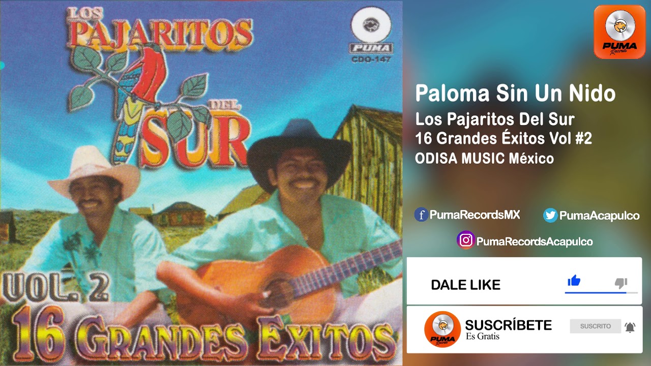 Paloma Sin Un Nido - Los Pajaritos Del Sur - 16 Grandes Éxitos Vol #2