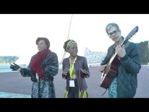 Elisete and Ron laor at Womex 2016 with Tita Nzebi