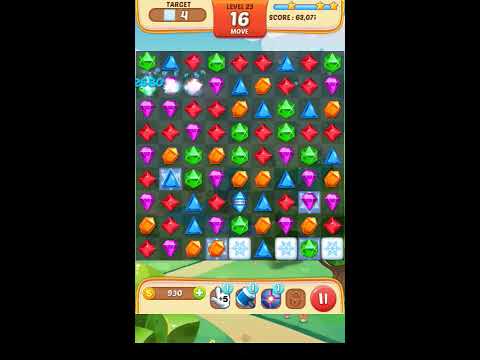 Jewel Match King Level 23 - Walkthrough ( No Booster )