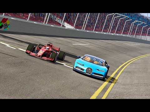 Ferrari F1 2018 vs Bugatti Chiron - Oval Track