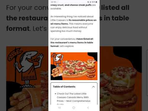 Let's Explore Complete Little Caesars Menu With Prices In Canada
