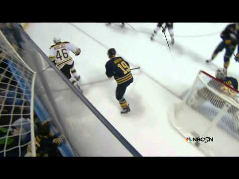 Milan Lucic deflection goal 1-0 Buffalo Sabres vs Boston Bruins 10/23/13 NHL Hockey