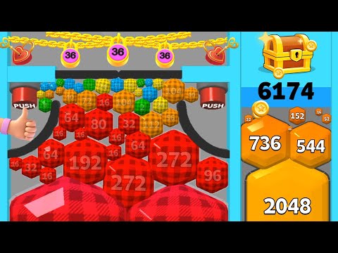 Satisfying mobile game - Puff Up gameplay walkthrough part 1 #puffup2048ball