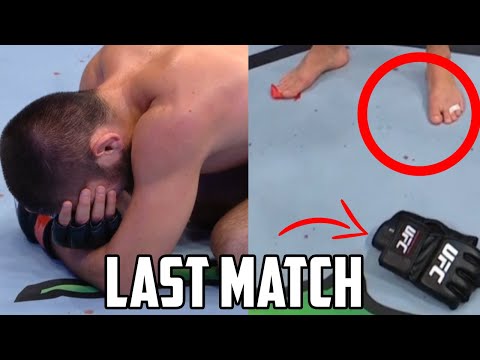KHABIB RETIRES FOR MUM & WINS WITH BROKEN FOOT
