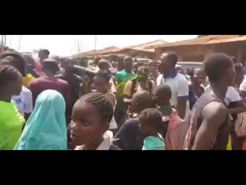 Daru Town, Kailahun District on a warm up exercise for 2023 dis na bot fet