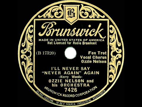 1935 HITS ARCHIVE: I’ll Never Say ‘Never Again’ Again - Ozzie Nelson (Ozzie Nelson, vocal)
