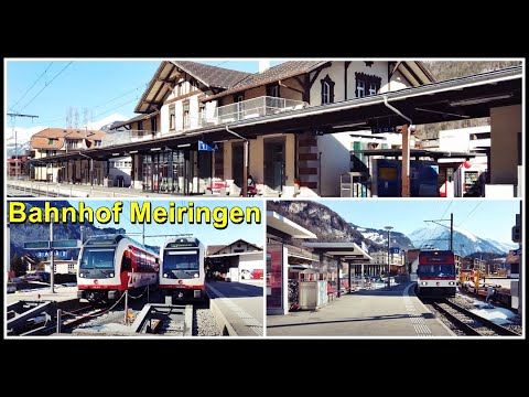 Meiringen-Innertkirchen-Bahn / Zentralbahn (zb) Kopfbahnhof Meiringen, Kanton Bern, Schweiz 2022