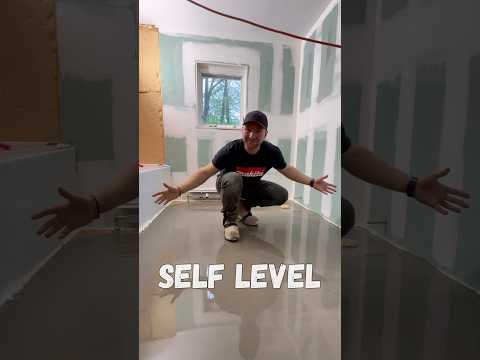 SIMPLE WAY to Self Level a Room! #diy #construction #tools