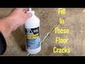 DAP Brand Liquid Cement Floor Crack Filler Tutorial Demonstration [DAP Liquid Cement Crack Filler]