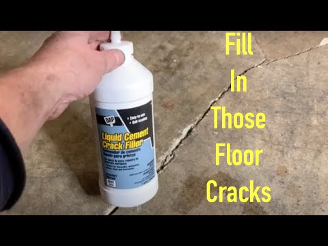 DAP Brand Liquid Cement Floor Crack Filler Tutorial Demonstration [DAP Liquid Cement Crack Filler]