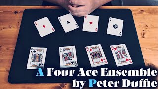 A Four Ace Ensemble | Peter's Simple and Easy Minimal Ace Assembly!! | Card Trick for Beginner 