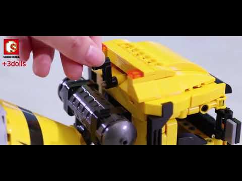 SEMBO BLOCK City Engineering Bulldozer Crane toys