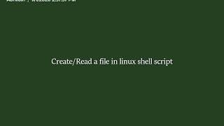 Create/Read a file in Linux bash shell Script || Code Spectrum