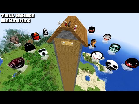 SURVIVAL TALLEST HOUSE WITH 100 NEXTBOTS in Minecraft - Gameplay - Coffin Meme
