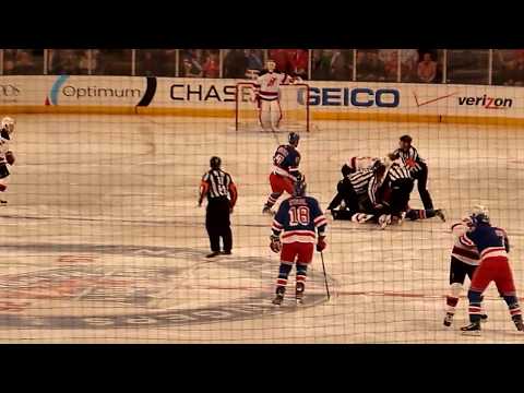 New York Rangers v New Jersey Devils Fight (on my birthday! 19.03.2012)