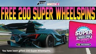 Forza Horizon 4 - 200 SUPER Wheelspins For FREE? 30M + 100 Free Cars