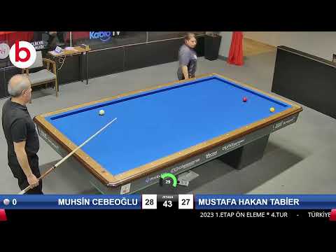 MUHSİN CEBEOĞLU & MUSTAFA HAKAN TABİER Bilardo Maçı - 2023 1.ETAP ÖN ELEME-4.TUR