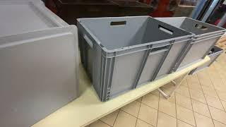 Auer Euro-Kisten-Vergleich mit Alutec vom Baumarkt im Waschsaloon. Prepper verwenden sie auch.