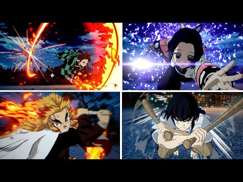 All Boost Attack Animations(No Hud) in Demon Slayer: The Hinokami Chronicles PC Gameplay