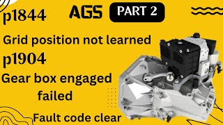 suzuki AGS fault code clear p1844 (Grid position not learned) p1904(Gear box engaged failed)