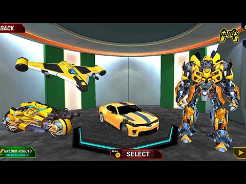 Bumblebee Multiple Transformation Jet Robot Car Game 2020 (Levels 5 - 10) - Android Gameplay FHD