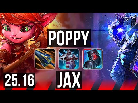 POPPY vs JAX (TOP) | 7 solo kills, Godlike | KR Master | 25.16