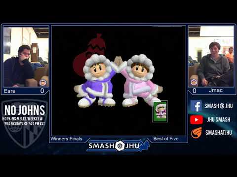 Smash@JHU Weekly #1 S19 | Ears (P4 ICs) vs. Jmac (P1 Zelda, ICs, Marth, Ganon) - Winners Finals SSBM
