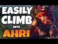 AHRI is INSANE for CLIMBING (Easy to play & AMAZING KIT) | 13.8 - League of Legends