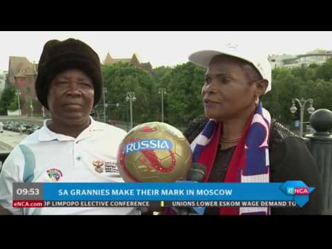 SA football grannies in Russia