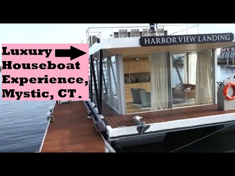 Luxury Houseboat Hotel in Mystic, CT (Harbor View Landing Tour & Review) Unique Vacation Experience