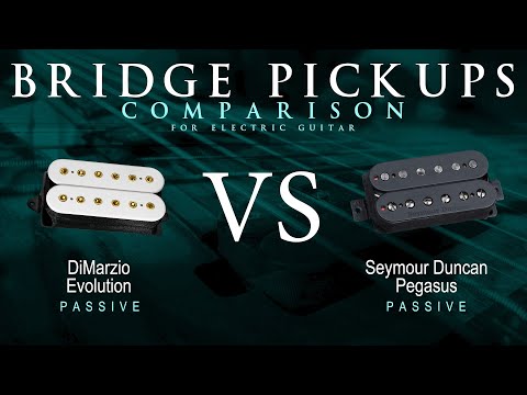 DiMarzio EVOLUTION vs Seymour Duncan PEGASUS - Passive Bridge Guitar Pickup Comparison Tone Demo