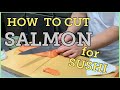 How to cut salmon for sushi@tokyosushiacademyenglishcourse