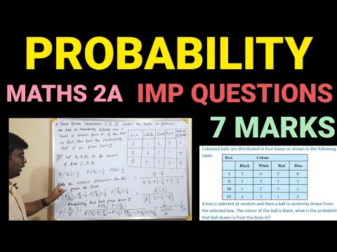 PROBABILITY|INTER MATHS 2 A PROBABILITY IMPORTANT QUESTIONS